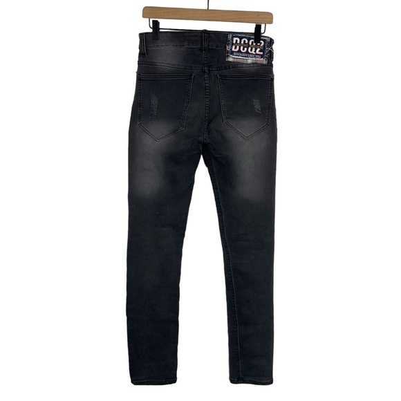 DSQUARED2 Jeans Mens 34x32 Cool Guy Slim Stretch Black Denim Made in Italy Rip - Picture 5 of 13